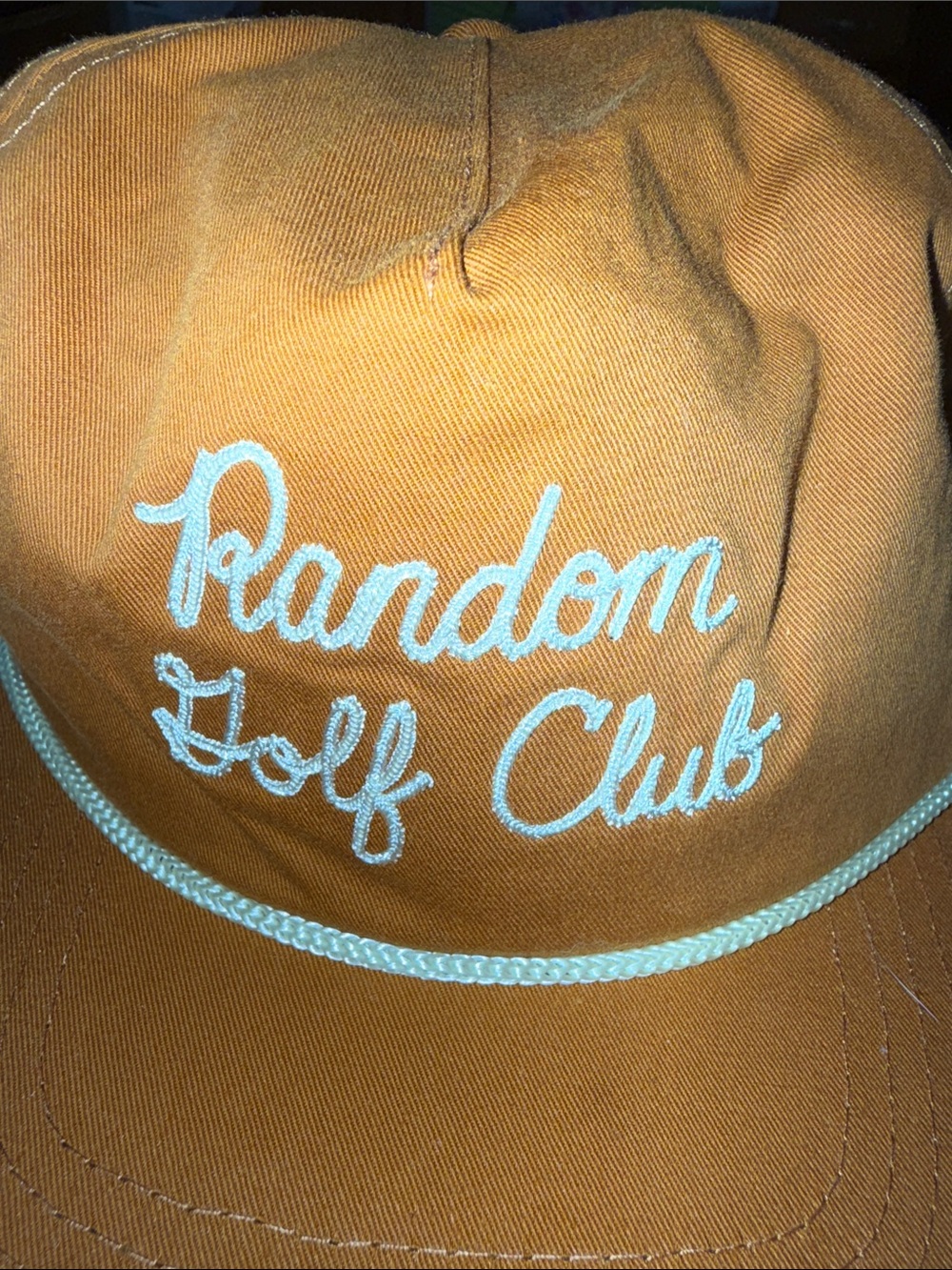 Random Golf Club Orange Rope-Trim Cap - Picture 2 of 7
